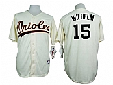 Baltimore Orioles #15 Hoyt Wilhelm Mitchell And Ness Cream 1954 Turn Back The Clock Stitched Jersey JiaSu,baseball caps,new era cap wholesale,wholesale hats
